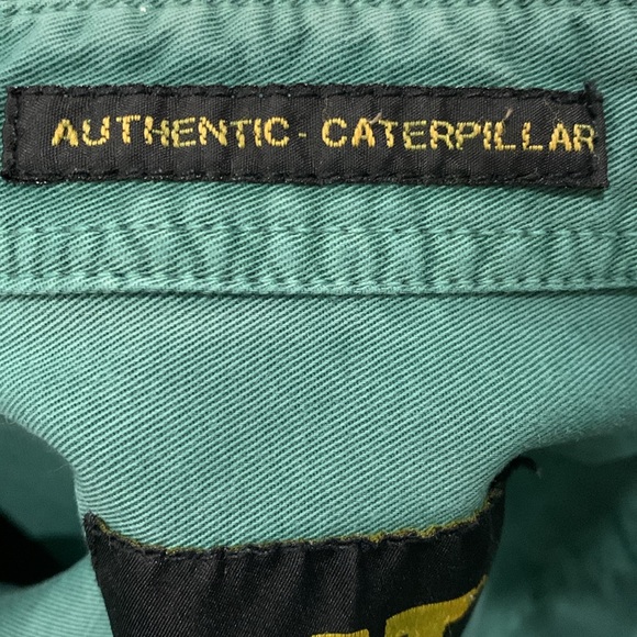 CAT Caterpillar Workwear Mint Green Button Up Shirt Size M - Picture 5 of 5